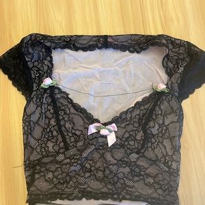 SUGARTHRILLZ LACE CROP TOP
